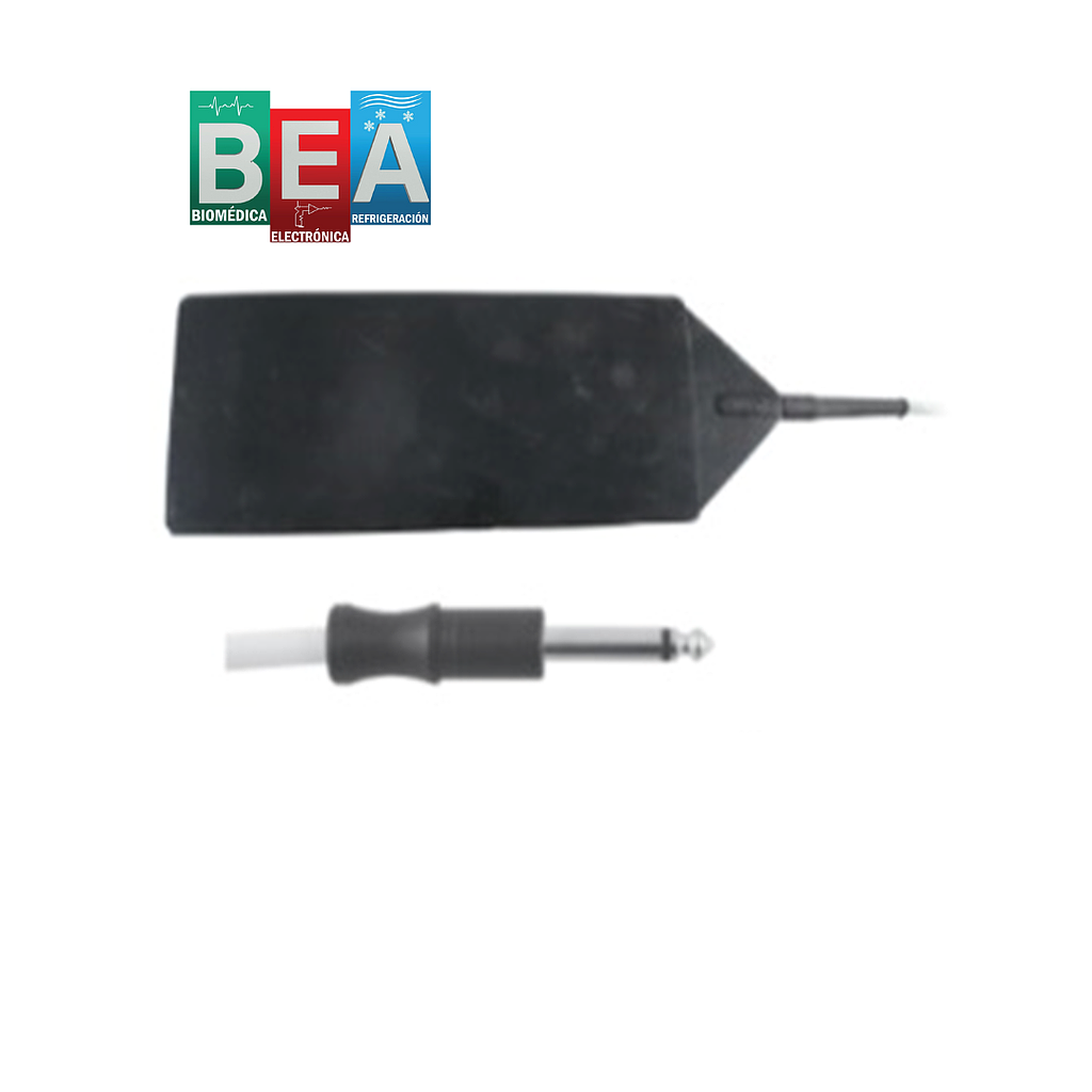 Placa neutro adulto 150x250MM de goma 4M cable, Reutilizable  para electrocauterio marca: Tekno